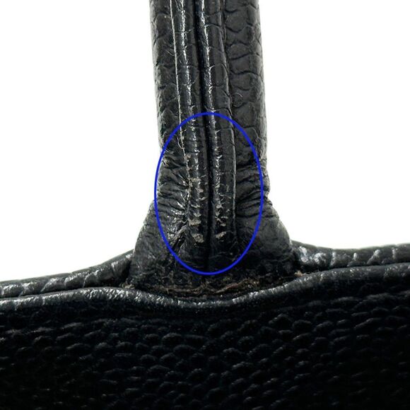 CHANEL Black Caviar Leather Logo Tote Bag - Picture 15 of 16